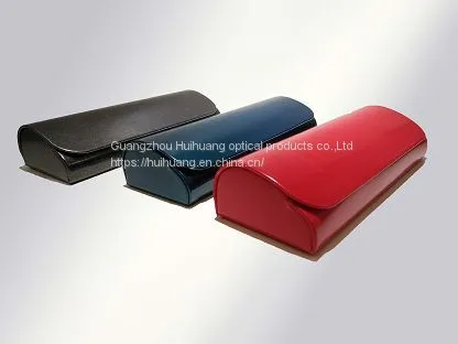 Semi-column, Mirror Flip Cover PU Leather Manual Glasses Case