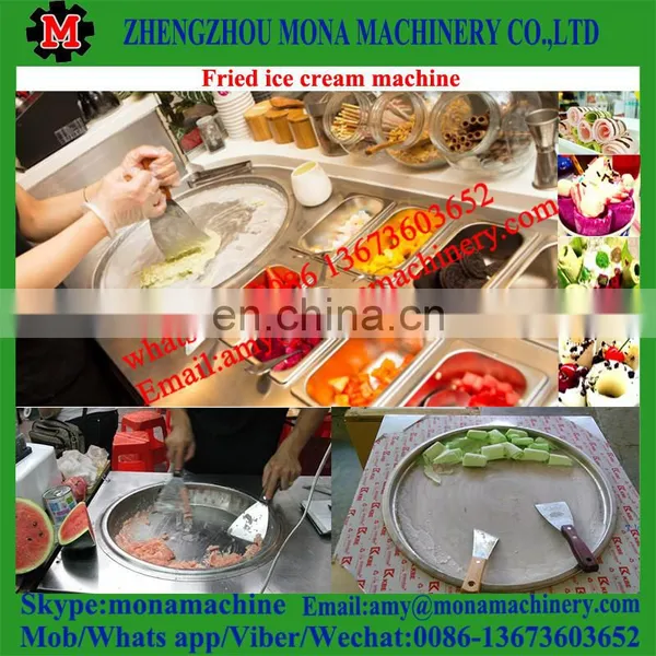 Widely Welcome Double 50cm Round Pans With 10 Cooling Barrels/tanks Thai Fried Ice Cream Machine for Sale photo-6