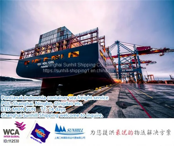 Shanghai to Pontianak Container Sea Freight Rate Indonesia Shipping Logistics