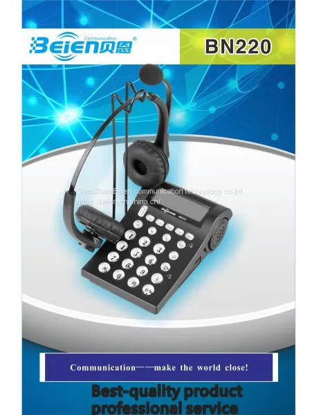 China BN220 Business Telephone +CS11 Business Telephone Headset for Call Center