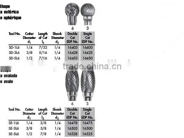 Tungsten Carbide Rotary Burr With Long Shank photo-3