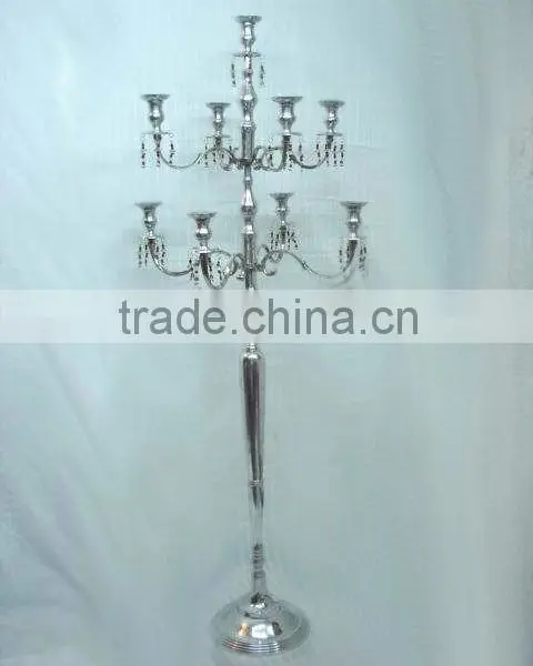 Crystal Hanging Silver Candelabra photo-6