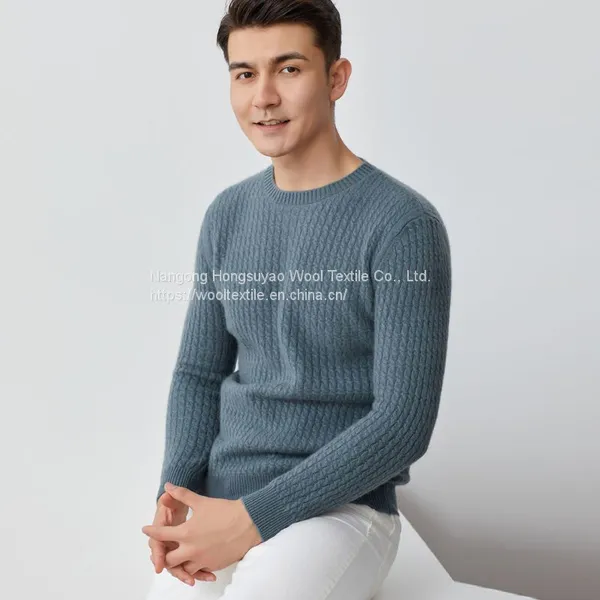 Long Sleeve Knit T Shirt Men′ S Spring and Autumn Solid Color Thin Men′ S Round Collar Sweater photo-4