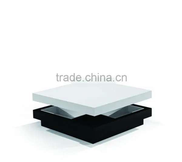 High Gloss Swivel Round Coffee Table photo-3