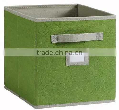 Non-woven Storage Boxes, Folding Basket With Small Pvc Pocket photo-4