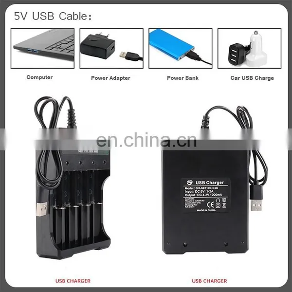 Battery Charger USB Lithium 18650 Rechargeable Li-ion Power Battery Chargers Universal USB Adapter Charging Box Power Bank photo-5