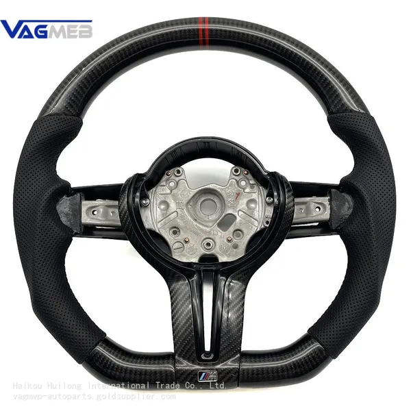 For BMW M Sport F30 F31 F10 F45 F46 F20 F22 F31 F36 Carber Fiber Steering Wheel With Perforated Leather Accessories