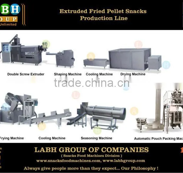 Extruded Fried Snacks Pellets Production Line