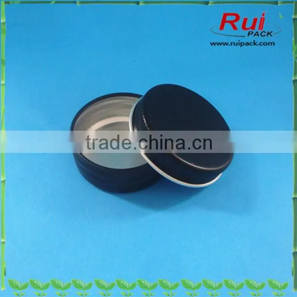 Black Cosmetic Aluminum Screw Jar,food Grade Aluminum Jar Container photo-2