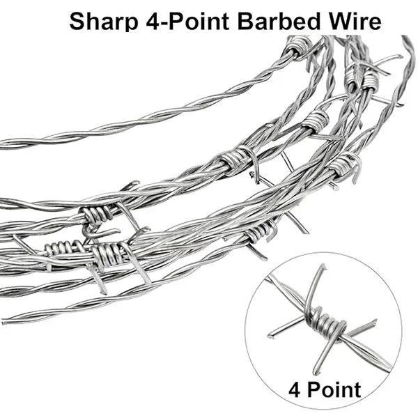 Galvanized Woven Barbed Wire Fence Stainless Steel Barbed Wire photo-4