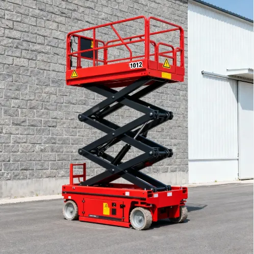 Hydraulic Electric Self Propelled Mobile Scissor Lift With 10mm Steel Platform photo-3