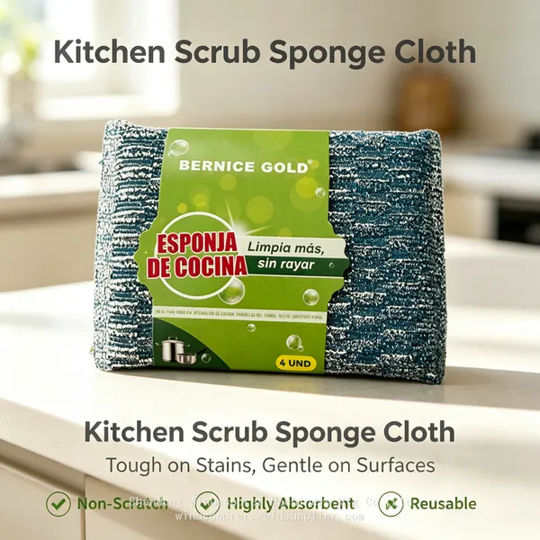 High Absorbency Scrub Sponges, Kitchen Dishwashing Sponges for Water & Oil Absorption photo-4