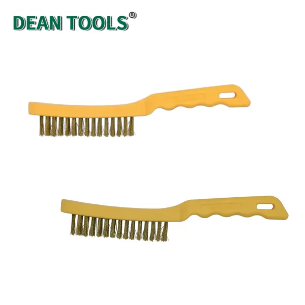 Non-Sparking Brush With Plastic Handle Non-Sparking Scratch Brush Plastic Handle Brass Wire Brush photo-3