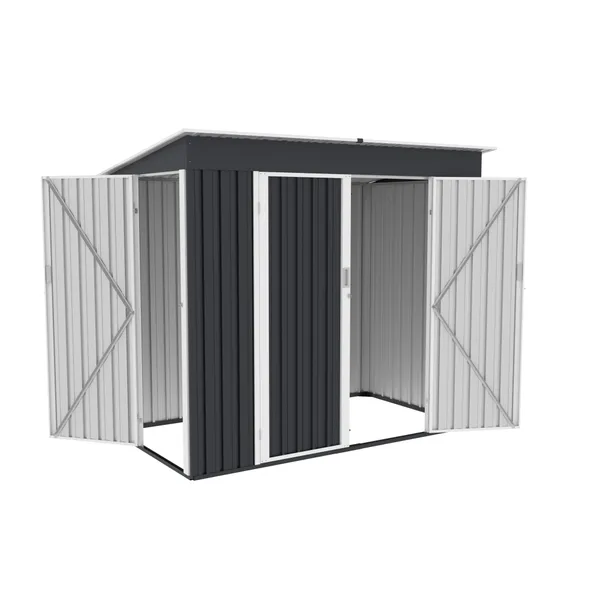 LERYOU Compact Metal Tool Shed for Patio and Small Garden