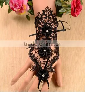 New Design Stylish Jewelry Steampunk Gothic Lace Sleeve Bracelet and Ring Jewelry Set Wholesale photo-3