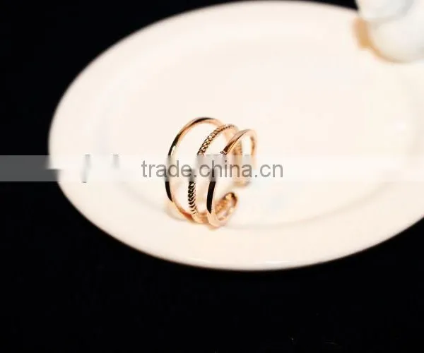 2015 Three Layer Fashion Midi Rings Rhinestone Cross Punk Rings For Women and Men photo-2
