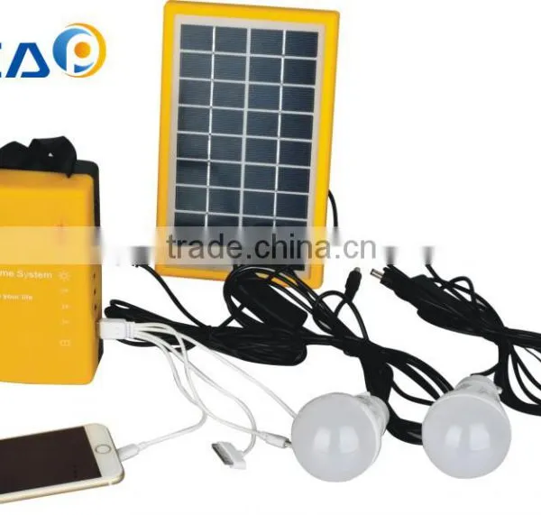 Solar Power Lighting System, With Solar Panel, LED Light, Battery With USB Output photo-2