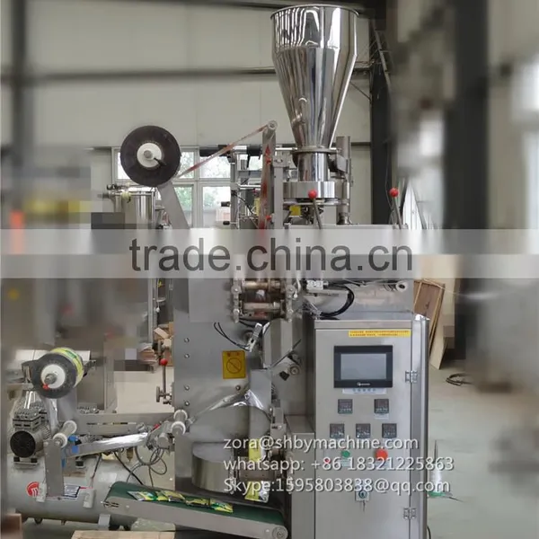 Automatic Double Filter Small Tea Bag Packing Machine Price With Thread and Tag Shanghai Factory photo-4