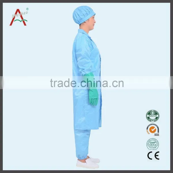 Women`s and Men`s Professional Blue ESD Lab Coats photo-3