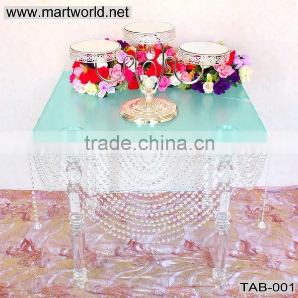Latest Led Lighting Crystal Acrylic Table for Wedding Cake Stands,acrylic Wedding Table Decoration (TAB-001) Quality Choice photo-3