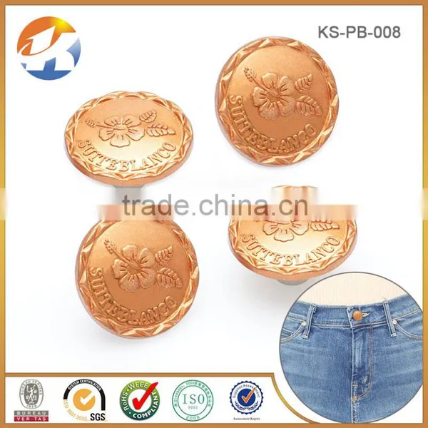 High Grade Copper Custom Made Clothing Button photo-3