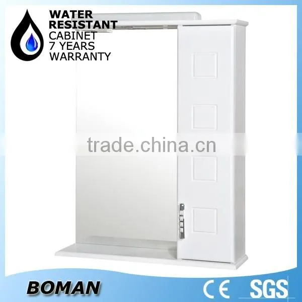 PVC White Mirror Cabinet Modern Bathroom Mirror Cabinets