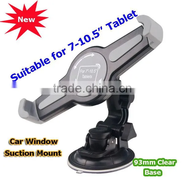 Super Strong Clear Base Universal Tablet PC GPS Car Window Suction Cup Mount for IPad Samsung Tablet Google Nexus 7 Car Holder