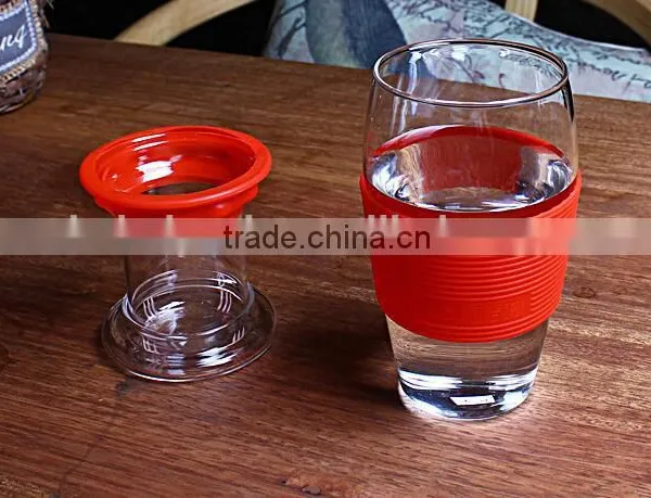 Heat Resistant Glass Cups With Silicon Rubber Case for Personal Use photo-4