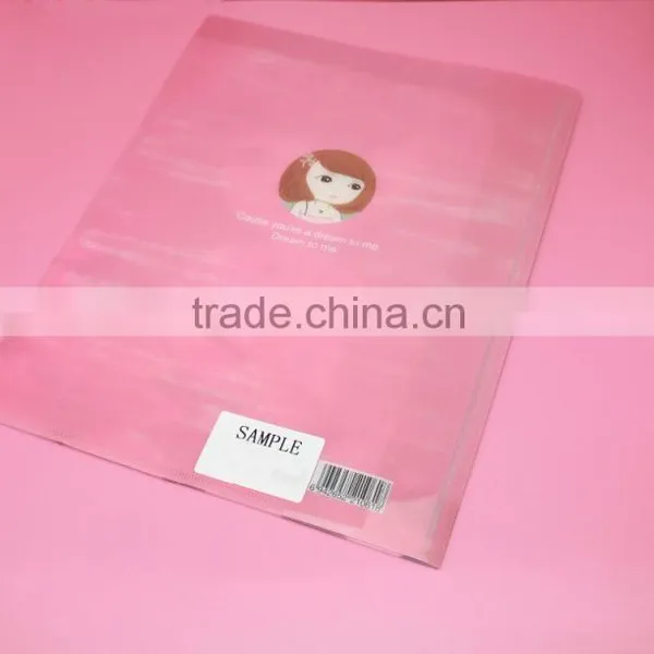 Lovely Girl Design A4 Plastic pp Folding Foldable File Folder l Shape File Folder Plastic Expandable File Folders With Pocket photo-3