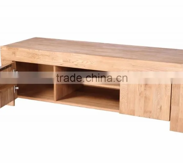 New Model Oiled Wooden Cabinet tv Designs With Showcase for European