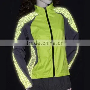 Egg Pattern Reflective Printing Reflective Fabric Polyester Pongee Run Jacket photo-2