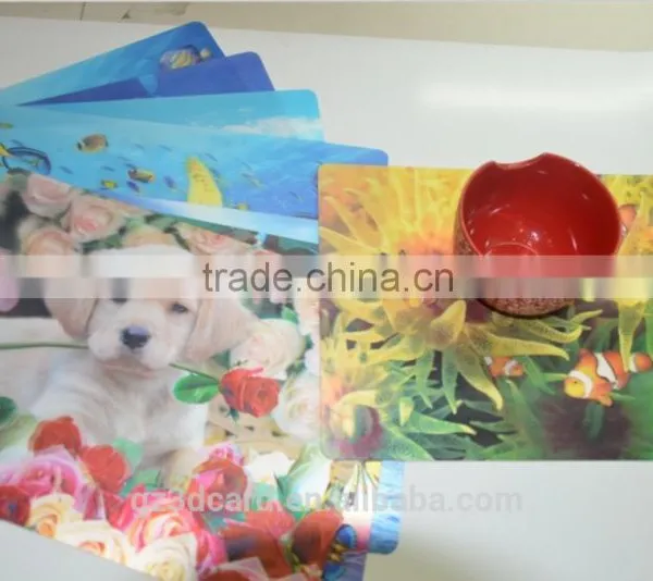 Cartoon 3d Lenticular Table Mats 2015 Good Looking With PET Material photo-4