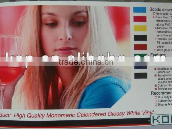 High Quality Monomeric Calendered Glossy White Vinyl photo-2