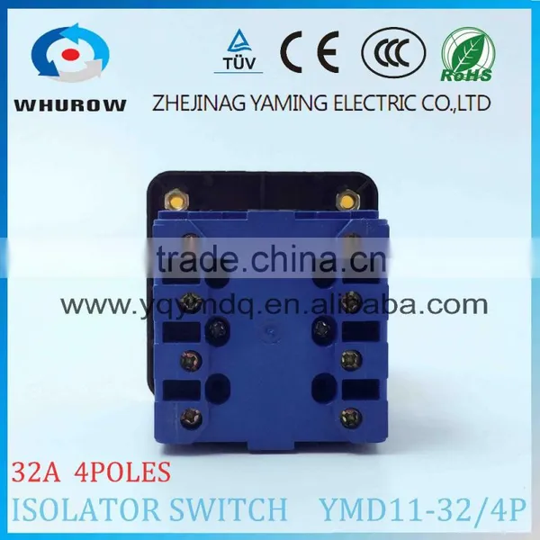 Isolator Switch YMD11-32/4P Silver Contact 32A 4 Phase 2 Positions On-off Power Cut off Load Break Rotary Cam Electrical Switch photo-5