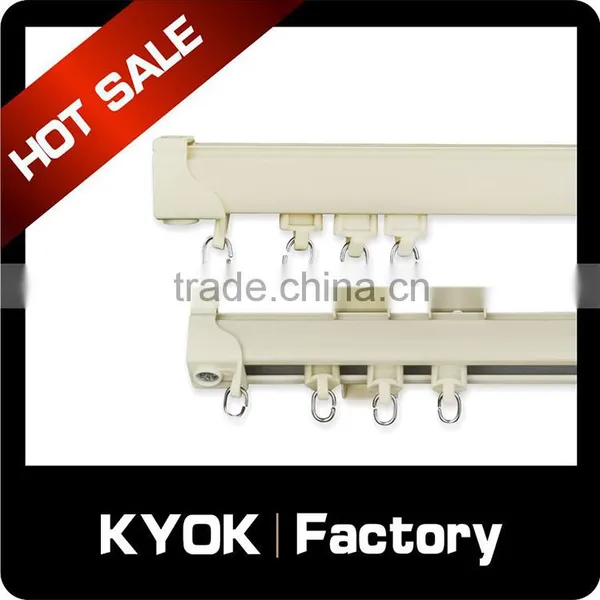 Ball-bearing Slide Curtain Rail Accessories , Aluminum Curtain Rail Wholesale , Curtain Track Accessories photo-3