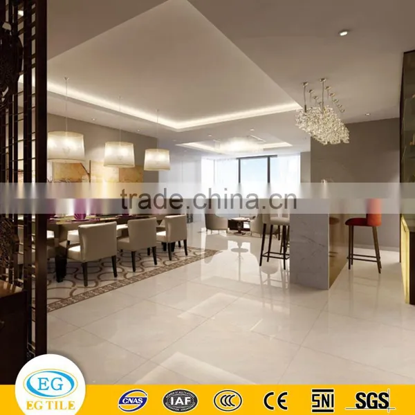 Hotel Interior Design Light Grey Vitrified Sand Stone Polished Floor Tile photo-3