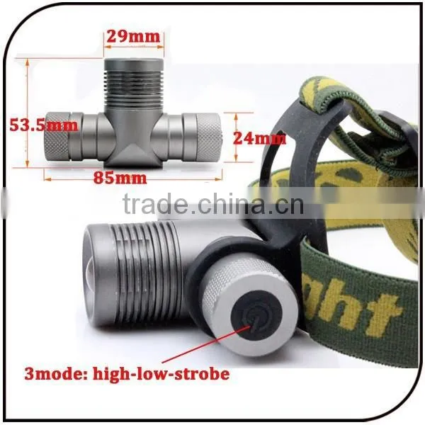 Dry Battery Power Source and CE RoHS Certification Led Lamp Head Zoom Headlamp With 3 x Filter Lens photo-3