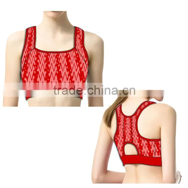 (OEM/ODM Factory) Supportive Sublimation Sports Bra