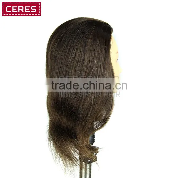 Professional Makeup 18-24 Inch Cheap 100% Human Hair Mannequin Head Training Head photo-4