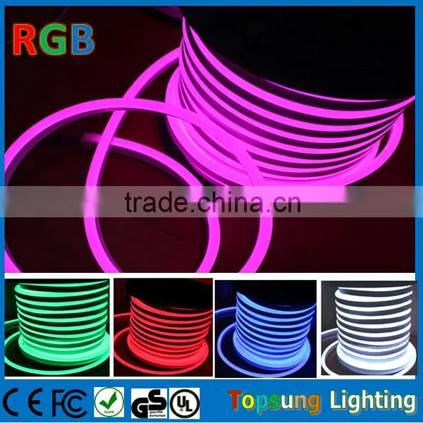 DC 24v 5050 RGB DMX Neon Led Rope Light Ultra Slim 11*18mm 50m Roll photo-4