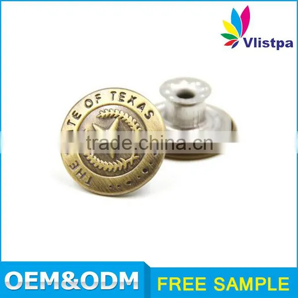 Rose Flower Engraved Wholesale Bulk Jeans Button Fashion Metal Button for Jeans Jackets photo-2