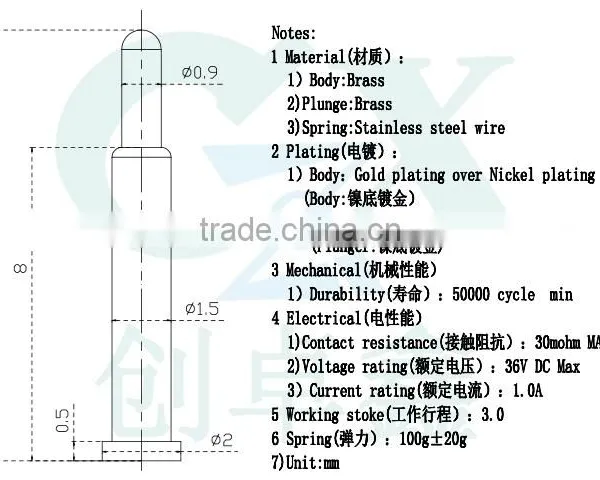Smt Precision Brass Pogo Pin Electrical Pogo Pin Connector photo-5