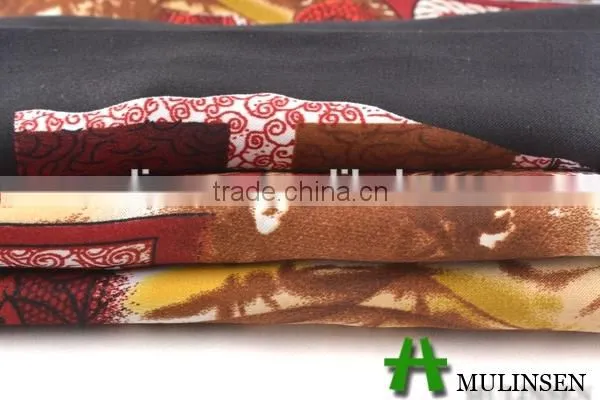 Shaoxing Textile Polyester 50D African Print Satin Fabric/ Wholesale Satin Fabric photo-6