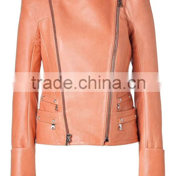 Motorbike Leather Jacket for Women- Premium Leather Jacket / Leather Garment in Pakistan Sialkot