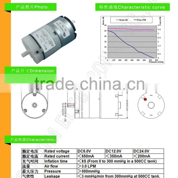 3.5L Mini Air Pump, Air Compressor Pump for Beauty Equipment SC3201PM photo-2