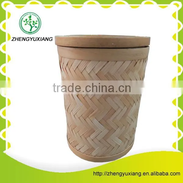 Cylinder Shape Bamboo Tea Caddy photo-4