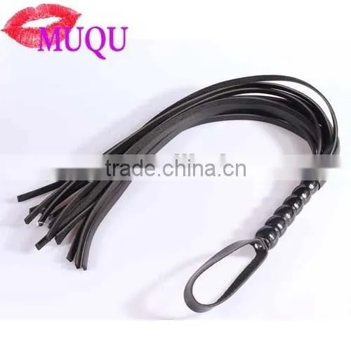 Long Leather Whip Balck