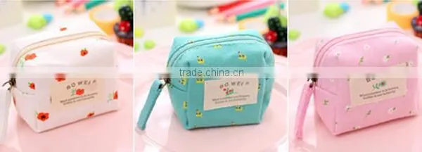 Wholesale Promotional Gift OEM Customized Cute Mini Cotton Canvas Zipper Small Wallet Handbag Coin Purse With Handle Lanyard photo-4