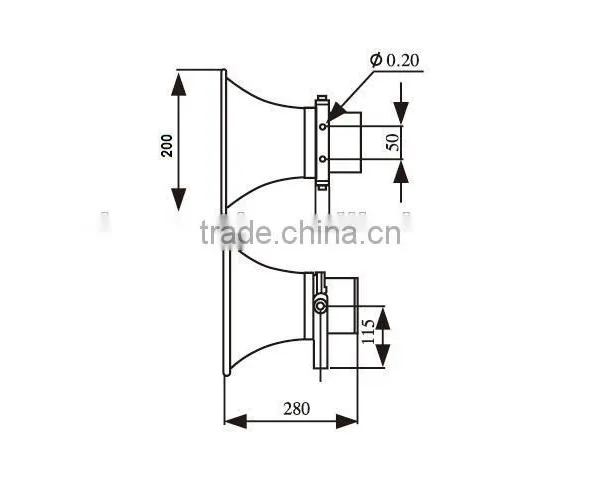 YH250T 25W Aluminium Horn Loudspeaker With Transformer photo-3