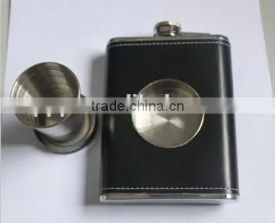 Embossing Mini Hip Flask Wth Cup Inside photo-3